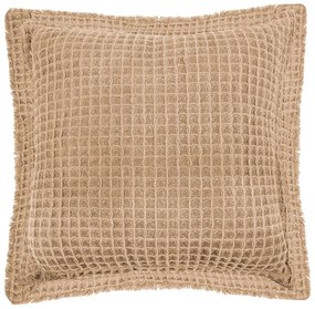 Pernă decorativă din bumbac Tiseco Home Studio Waffle, 45 x 45 cm, bej