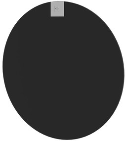 HOMCOM Oglindă de perete, design modern, Φ61 cm, Negru | Aosom Romania