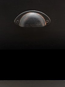 Dulap din metal si sticla, cu 5 sertare, aspect vintage, Draw