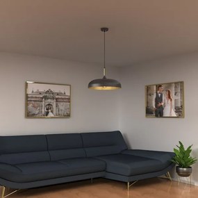 Lustră pe cablu Brilagi ABRAHAM 1xE27/60W/230V d. 45 cm negru