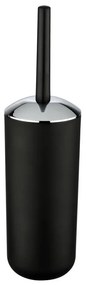 Perie WC WENKO BRASIL 10x37 cm negru/crom lucios - 21210100