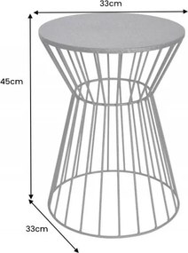 Masuta auxiliara design unicat Variation 45cm, negru