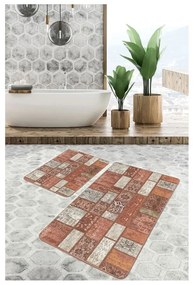 Covorașe de baie maro 2 buc. din catifea 60x100 cm – Mila Home