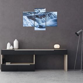 Tablou - Râu iarna (90x60 cm)