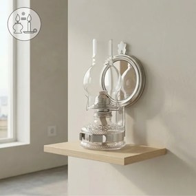 Brilagi - Lampă cu petrol MERLIN cu oglindă, crom lucios
