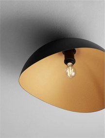 Lustra aplicata design decorativ OPSI negru/auriu D-50cm