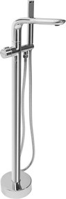 Baterie cada freestanding Rea Clark, crom lucios