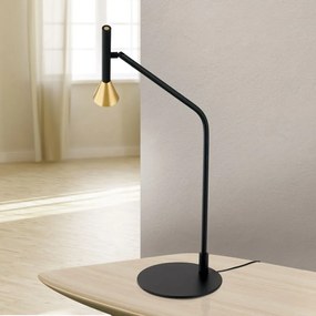 Veioza LED stil scandinav minimalist ODEON negru/alama