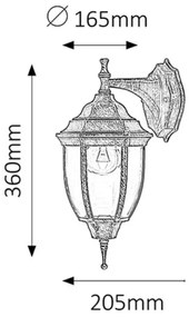 Rabalux 8451 - Corp de iluminat perete exterior NIZZA 1xE27/60W/230V