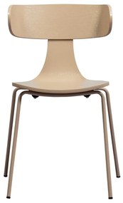 Scaun de dining în culoare naturală stivuibil cu aspect de lemn de frasin Form – WOOOD