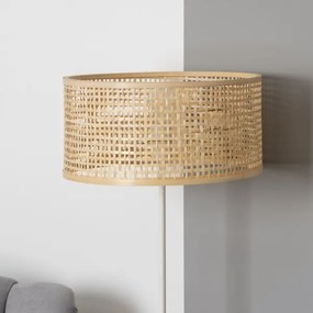 Brilagi - Lampă de podea LED CERIA, 1 x E27, 40W, 230V, Ø 40 cm, bambus/alb