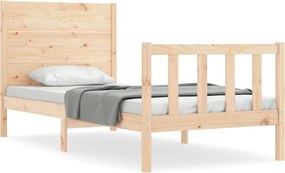 vidaXL Cadru pat fără saltea, 100x200 cm, lemn masiv pin