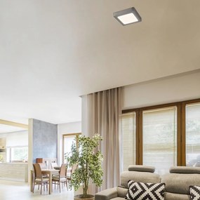 Plafoniera LED design modern Lois crom satin 17x17cm