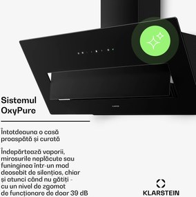 Klarstein SleekAir hotă fără corp | Mod evacuare și recirculare | Design elegant | 720 m³/h | 90 cm