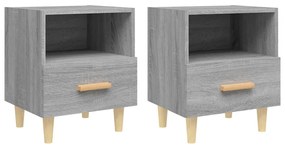 817300 vidaXL Noptiere, 2 buc., gri sonoma, 40x35x47 cm