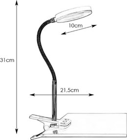 Markslöjd 106471 - Lampă LED cu clips FLEX LED/5W/230V