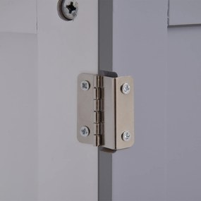 Kleankin Dulap Sub Chiuvetă Baie U-Shape 2 Uși Etajeră Reglabilă MDF Alb Gri 60x30x60cm | Aosom Romania
