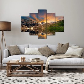 Tablou - Oglindirea în lacul montan (150x105 cm)