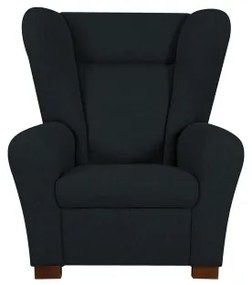 Fotoliu VIVA cu aripi, negru