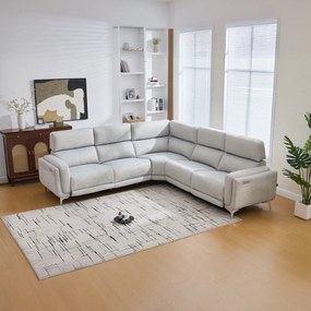 Coltar dumonde cu 2 reclinere electrice, tetiere reglabile, incarcare USB, Arvion 341x103cm