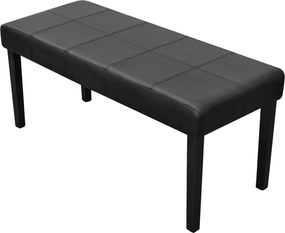 vidaXL Bancă neagră din piele ecologică, de înaltă calitate