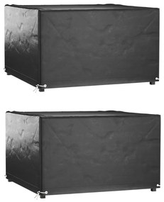 vidaXL Huse mobilier grădină, 2 buc, 8 ocheți, 125x125x75 cm, pătrat