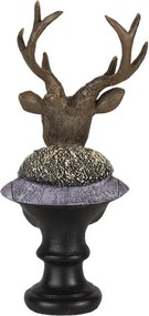 Figurină decorativă vintage cerb din polirasină, 10x9xH23 cm