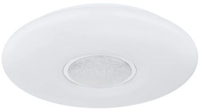 Plafoniera LED RGB cu telecomanda design modern Sully alb