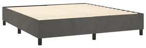 Cadru de pat box spring, gri inchis, 180x200 cm, catifea Morke gra, 35 cm, 180 x 200 cm