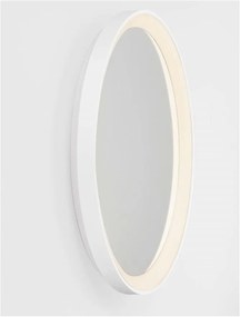 Oglinda cu iluminat LED design circular ONAR alba