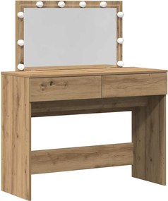 vidaXL Masă de Machiaj cu sertar Stejar Artizanal 100 x 40 x 120 cm