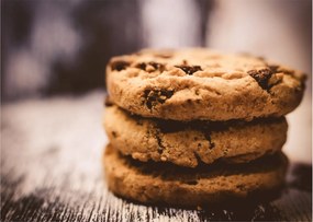 Tablou pe sticlă cu biscuiți cookies (70x50 cm)