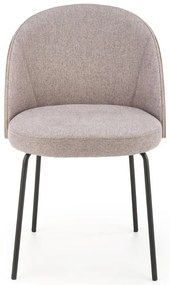 Scaun de bucaterie Pontus, gri/lemn natural