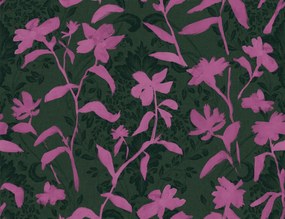 Tapet lavabil Blooming Damask, Fuchsia, TresTintas 5mp / rola