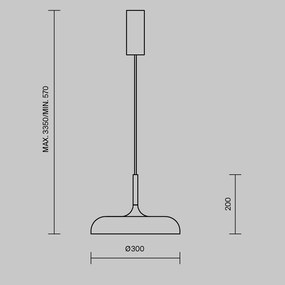 Lustra/Pendul LED design modern Gerhard 30cm negru