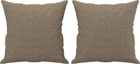 vidaXL Perne decorative, 2 buc., gri taupe, 40x40 cm, material textil