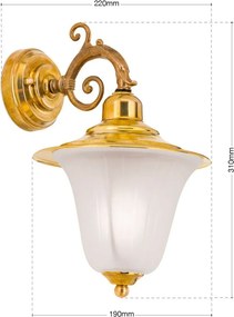 Aplica de perete exterior din alama IP43 YARD