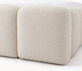Pat tapițat cu ladă de depozitare Tesia 180x200 - bouclé bej Quelle 03