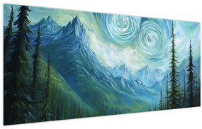 Tablou - Peisaj cu o adiere din Van Gogh (120x50 cm)