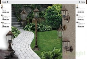 Aplica de perete exterior cu senzor, IP43, up light, auriu antic Nizza 8458 RX