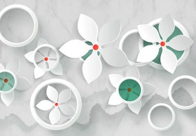 Fototapet - Flori 3D abstract (147x102 cm)