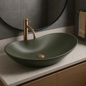 Lavoar pentru blat Rea Royal Olive Matt