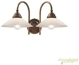Aplica de perete rustica cu 2 brate, fabricata manual Tabia 212.20.OV