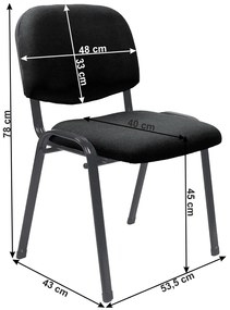 Scau de birou, negru, ISO 2 NEW