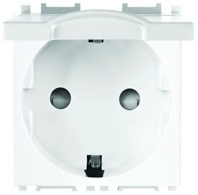 Priza standard german cu capac 2 module Thea Modular Panasonic, Alba