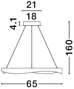 Lustra LED suspendata design modern RADON