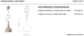Lustra design retro realizat manual din ceramica VINTAGE