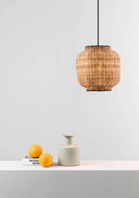 Lustra / Pendul suspendat design natural din ratan TUPAI 30cm