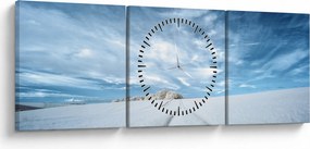 Tablou - Câmp (cu ceas) (90x30 cm)