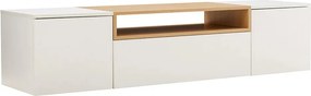 Comoda TV suspendata LOFT 160cm natur/ alb